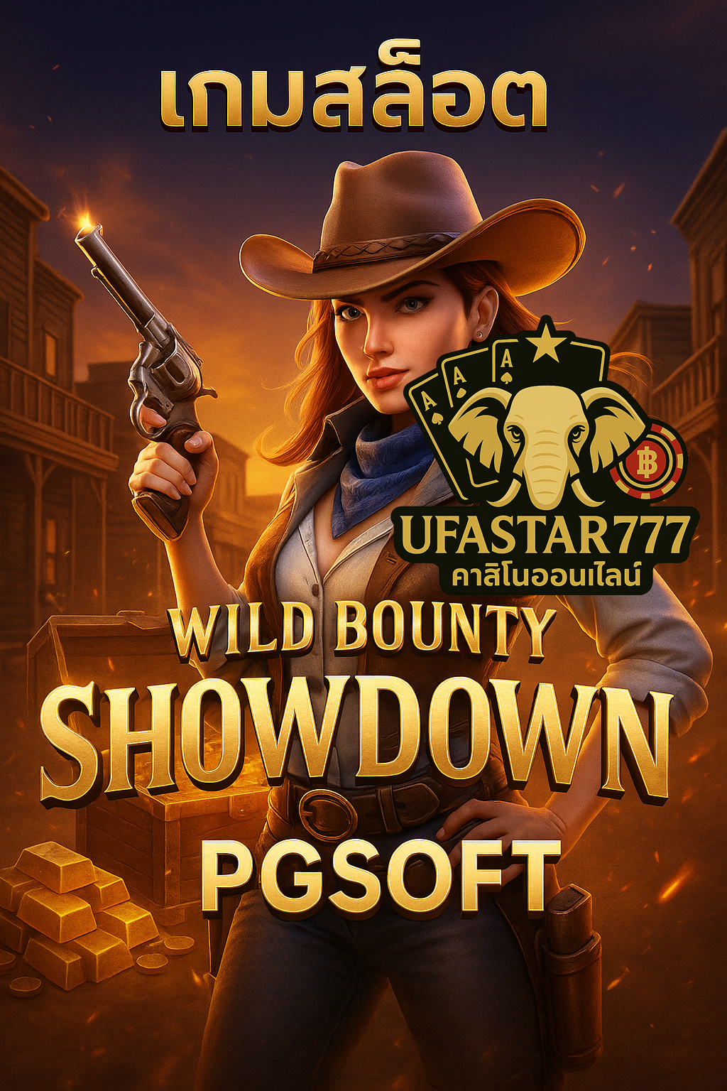 UFASTAR777 เกมสล็อต WILD BOUNTY SHOWDOWN PGSOFT ยิงแตกไว คูณไม่ยั้ง