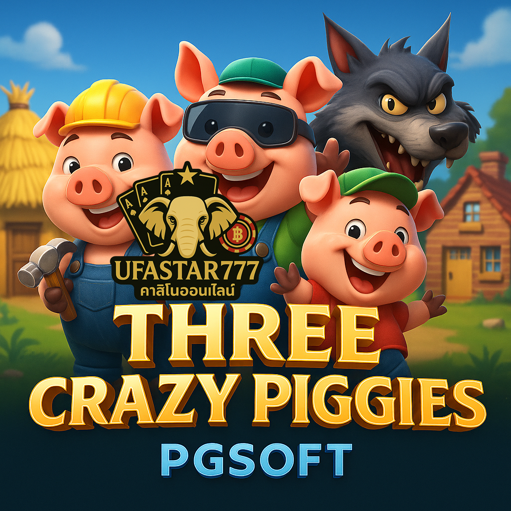 UFASTAR777 แนะนำเกมสล็อต THREE CRAZY PIGGIES PGSOFT สนุกสุดฮา