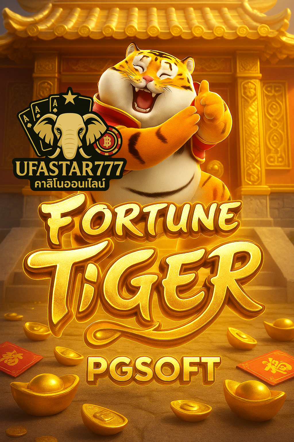 UFASTAR777 เผยพลังพยัคฆ์ทองคำในเกมสล็อต FORTUNE TIGER PGSOFT