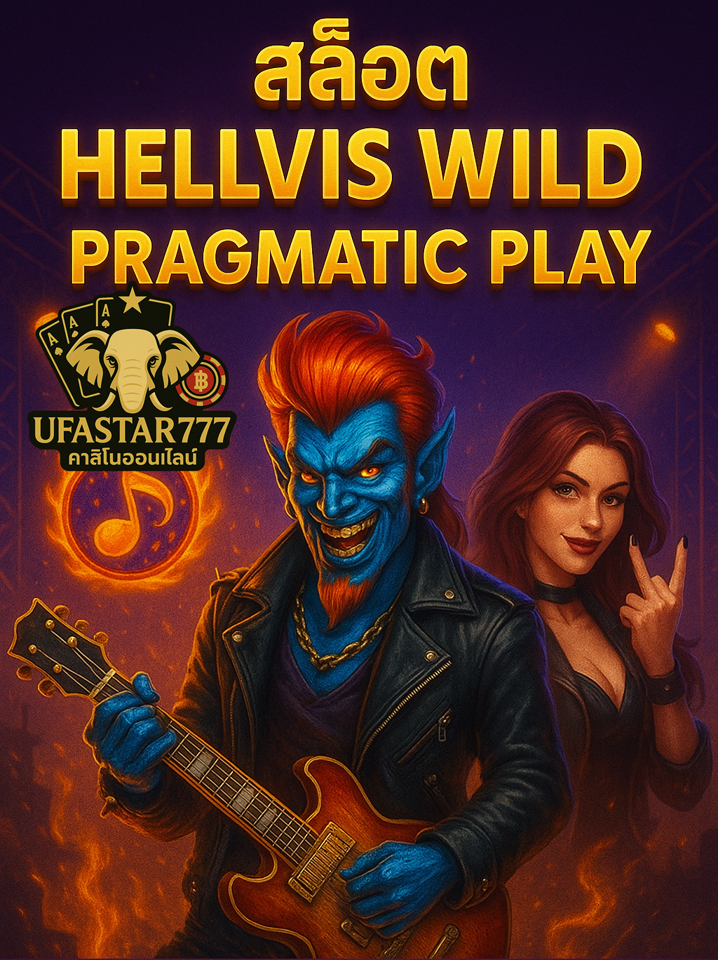 UFASTAR777: สล็อต HELLVIS WILD PRAGMATIC ร็อกปีศาจแจกหนัก