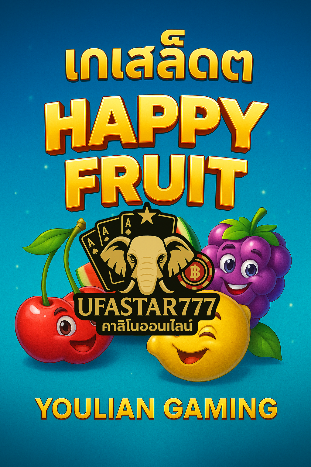 UFASTAR777: เกมสล็อต HAPPY FRUIT YOULIAN GAMING ผลไม้สุดเฮง
