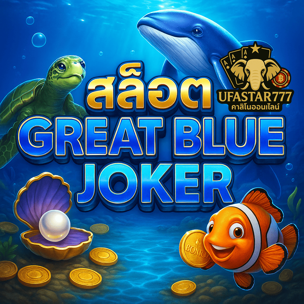 UFASTAR777 สล็อต GREAT BLUE JOKER ปลาวาฬแจกหนัก โบนัสแตกบ่อย
