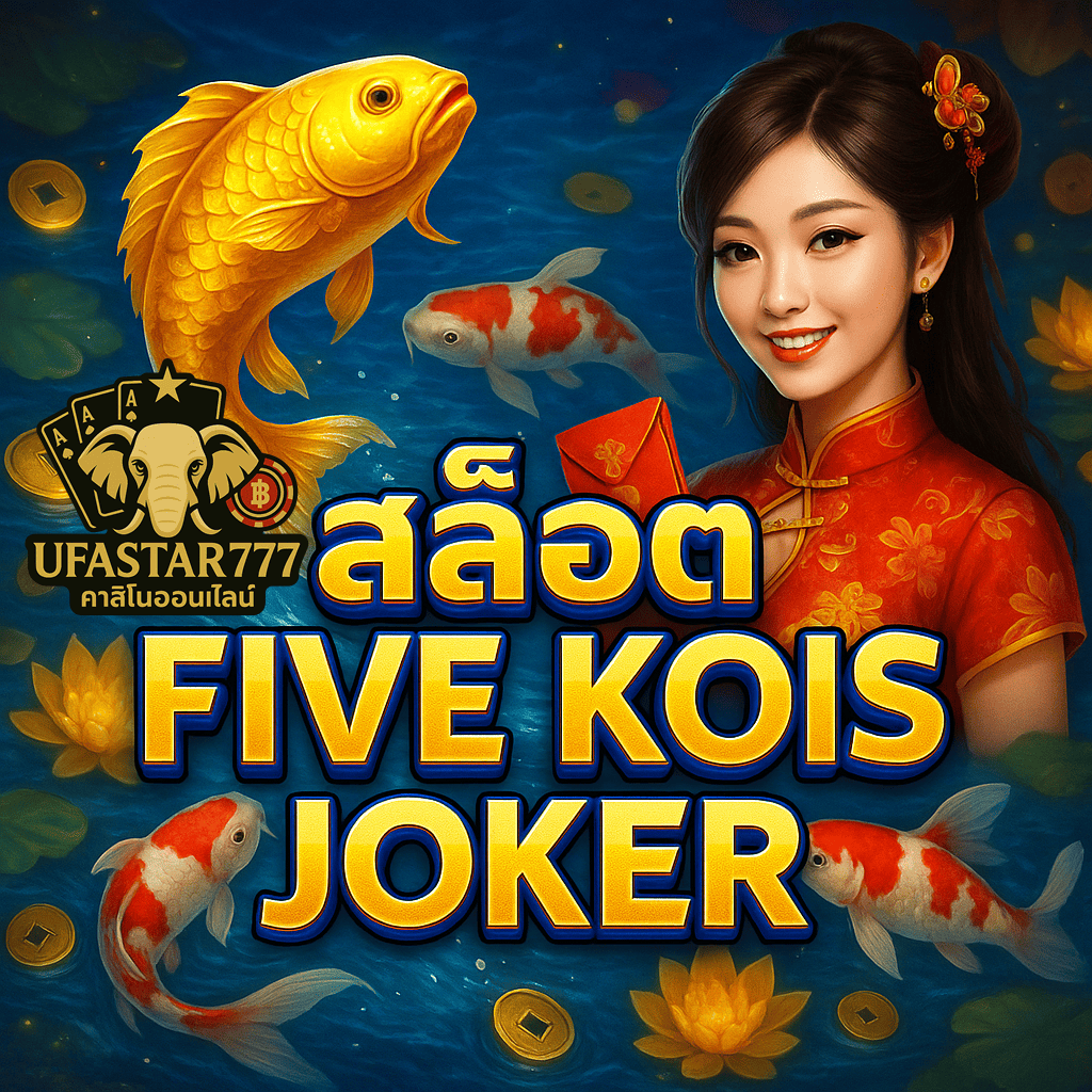 UFASTAR777: สล็อต FIVE KOIS JOKER ปลาคาร์ฟแจกหนัก แตกทุกไม้