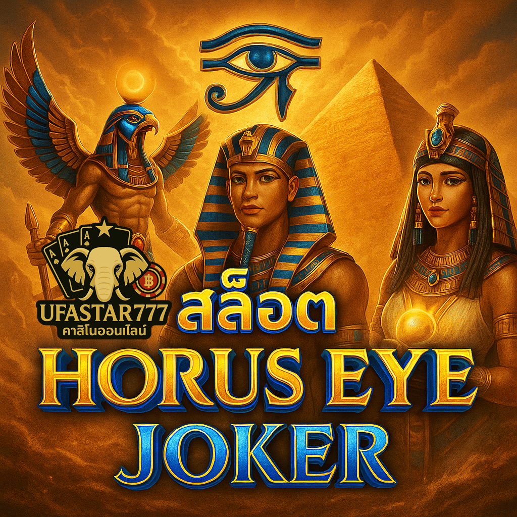 UFASTAR777: สล็อต HORUS EYE JOKER ดวงตาเทพฮอรัสแตกหนักสุดๆ